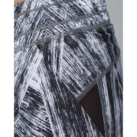 Lululemon Jet Crop *Full-On LuonHeat Wave White BlackSz 4 NWOT - Picture 6 of 10